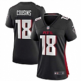 Women's Atlanta Falcons #18 Kirk Cousins Black Stitched Jersey Dzhi,baseball caps,new era cap wholesale,wholesale hats